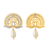 Alpana Luminary Lotus Pearl Drop Earrings