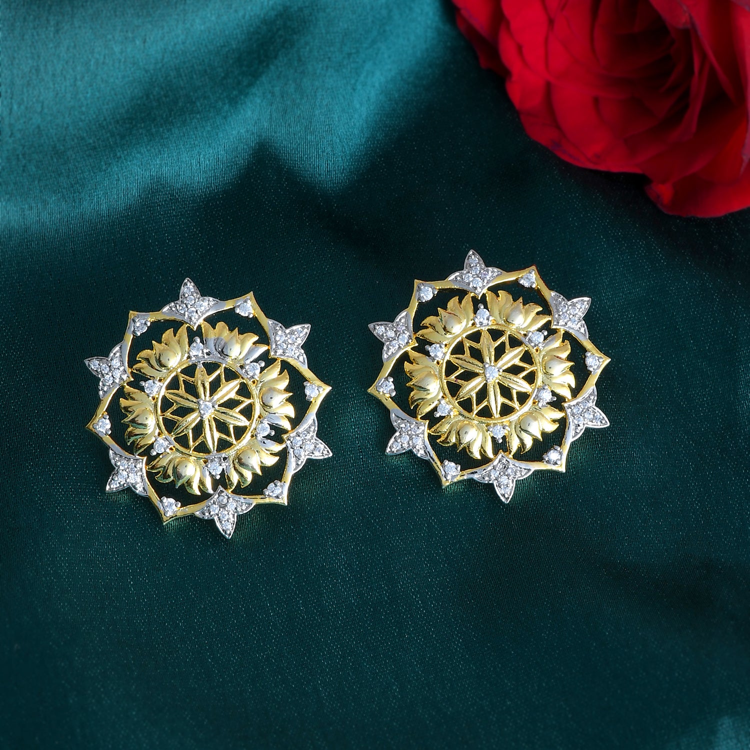 Alpana Lotus Blossom Studs