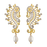 Alpana Elegant Paisley Pearl Drop Earrings