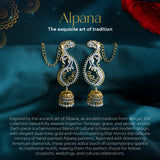 Alpana Elegant Paisley Pearl Drop Earrings