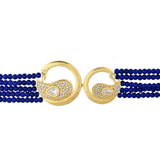 Panchhi Kruttika Blue Choker Necklace Set