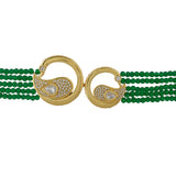 Panchhi Kruttika Choker Green Necklace Set