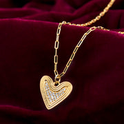 Valentine's Day Radiant Heart Cz Pendant Necklace