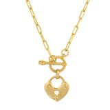 Valentine's Day Locked In Love Pendant Necklace