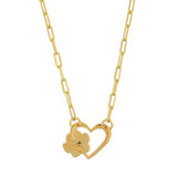 Valentine's Day Pawprints On My Heart Pendant Necklace