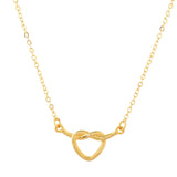 Valentine's Day Heart Knot Pendant Necklace