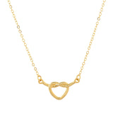 Valentine's Day Heart Knot Pendant Necklace