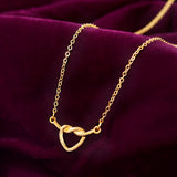 Valentine's Day Heart Knot Pendant Necklace