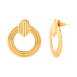 Trendy Earrings Fluted Interlinked Stud Earrings