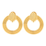 Trendy Earrings Fluted Interlinked Stud Earrings