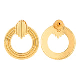 Trendy Earrings Fluted Interlinked Stud Earrings