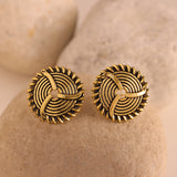 Woven Wonders Swirled  Stud Earrings