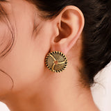 Woven Wonders Swirled  Stud Earrings