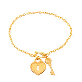 Valentine's Day Locked In Love Toggle Charm Bracelet