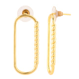 Trendy Earrings Twisted Fluted Stud Earrings