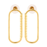 Trendy Earrings Twisted Fluted Stud Earrings