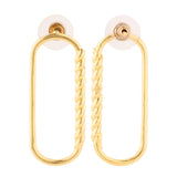 Trendy Earrings Twisted Fluted Stud Earrings