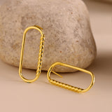 Trendy Earrings Twisted Fluted Stud Earrings