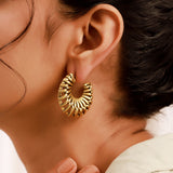 Woven Wonders Plain Dutched Weave Hoop Earrings