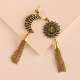 Woven Wonders Coiled Twisted Mismatched Dangler Earrings