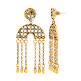 Woven Wonders Wavy Weaved Dangler  Earrings