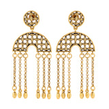 Woven Wonders Wavy Weaved Dangler  Earrings