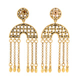 Woven Wonders Wavy Weaved Dangler  Earrings