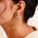 Woven Wonders Wavy Weaved Dangler  Earrings