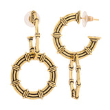 Woven Wonders Twill Weaving Detachable Statement Dangler Earrings