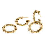 Woven Wonders Twill Weaving Detachable Statement Dangler Earrings