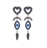 Boho Tribe Feathered Insight Oxidised Earrings