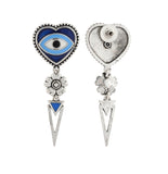 Boho Tribe Nomadic Hearts Eye Oxidised Earrings