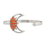 Boho Tribe Lotus Essence Oxidised Enamel Cuff Bracelet