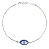 Boho Tribe Evil Eye Oxidised Enamel Anklet