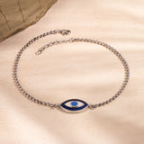 Boho Tribe Evil Eye Oxidised Enamel Anklet