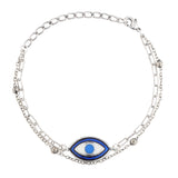 Boho Tribe Evil Eye Oxidised Enamel Bracelet