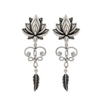 Boho Tribe Radiant Lotus Oxidised Earrings