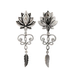 Boho Tribe Radiant Lotus Oxidised Earrings