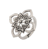 Boho Tribe Flora Oxidised Ring