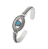 Boho Tribe Wanderer’s Eye Turquoise Oxidised Cuff Bangle