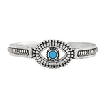 Boho Tribe Wanderer’s Eye Turquoise Oxidised Cuff Bangle