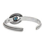 Boho Tribe Wanderer’s Eye Turquoise Oxidised Cuff Bangle