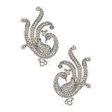 Designer Peacock Silver Plated Pendant Set