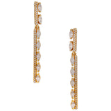 Gold Plated CZ Long Earrings