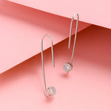 Silver Plated CZ Classy Earrings