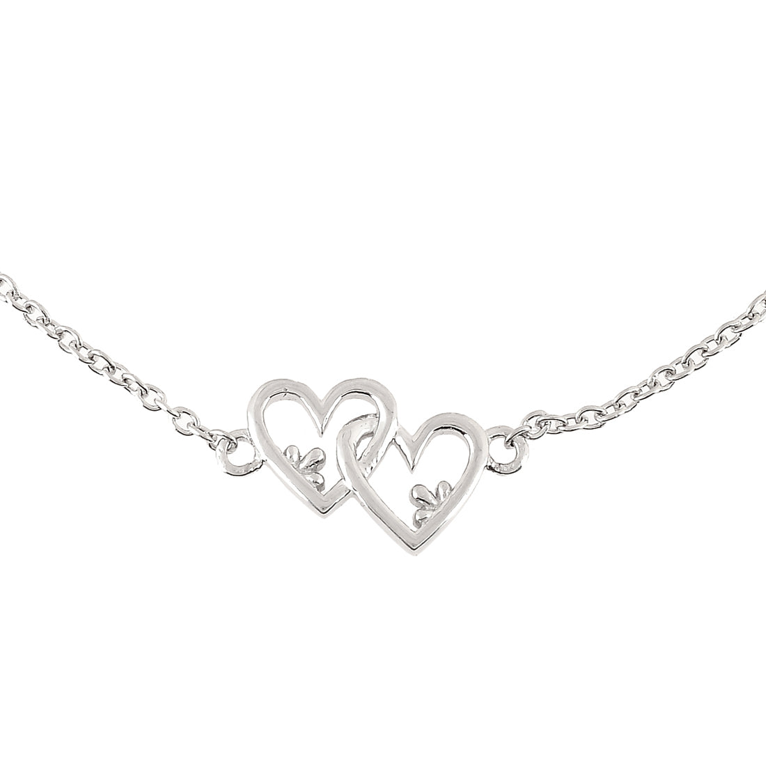Sterling Silver Engraved Heart Couples Bracelet  MyNameNecklace IN