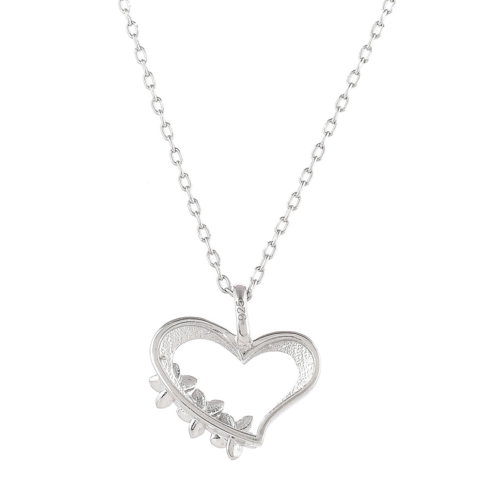 Sterling Silver Star Studded Heart Pendant – VOYLLA