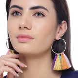 Teens Interchangeable Coloured Drops Hoop Earrings