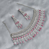 CZ Elegance Heavily Embellished Brass Necklace Set