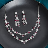 CZ Elegance Layered Necklace Set